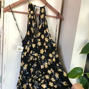 Free People trapeze dress with ruffles